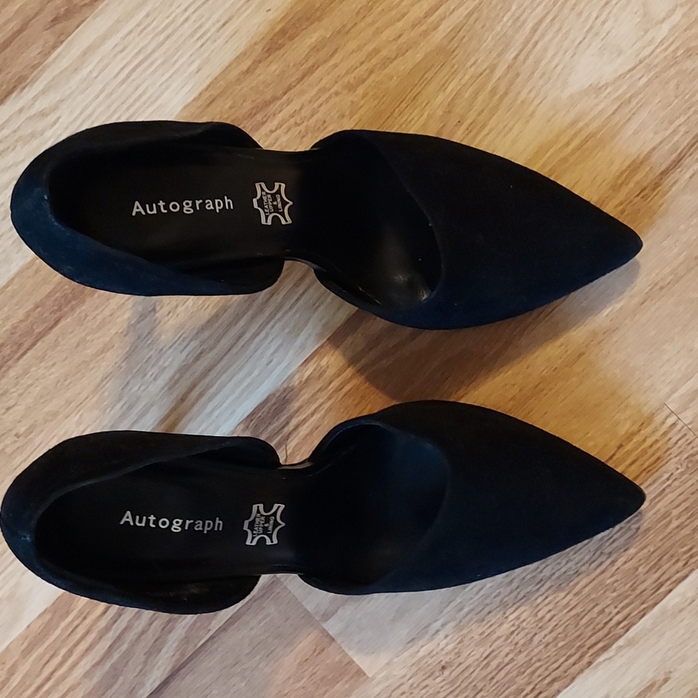 Black suede stilettos, UK Size 6, Marks and Spencer Autograph range. US size 8.